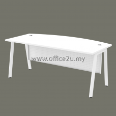 ASMB-180A ASTRA SERIES CURVE-FRONT EXECUTIVE TABLE WITH METAL MODESTY PANEL